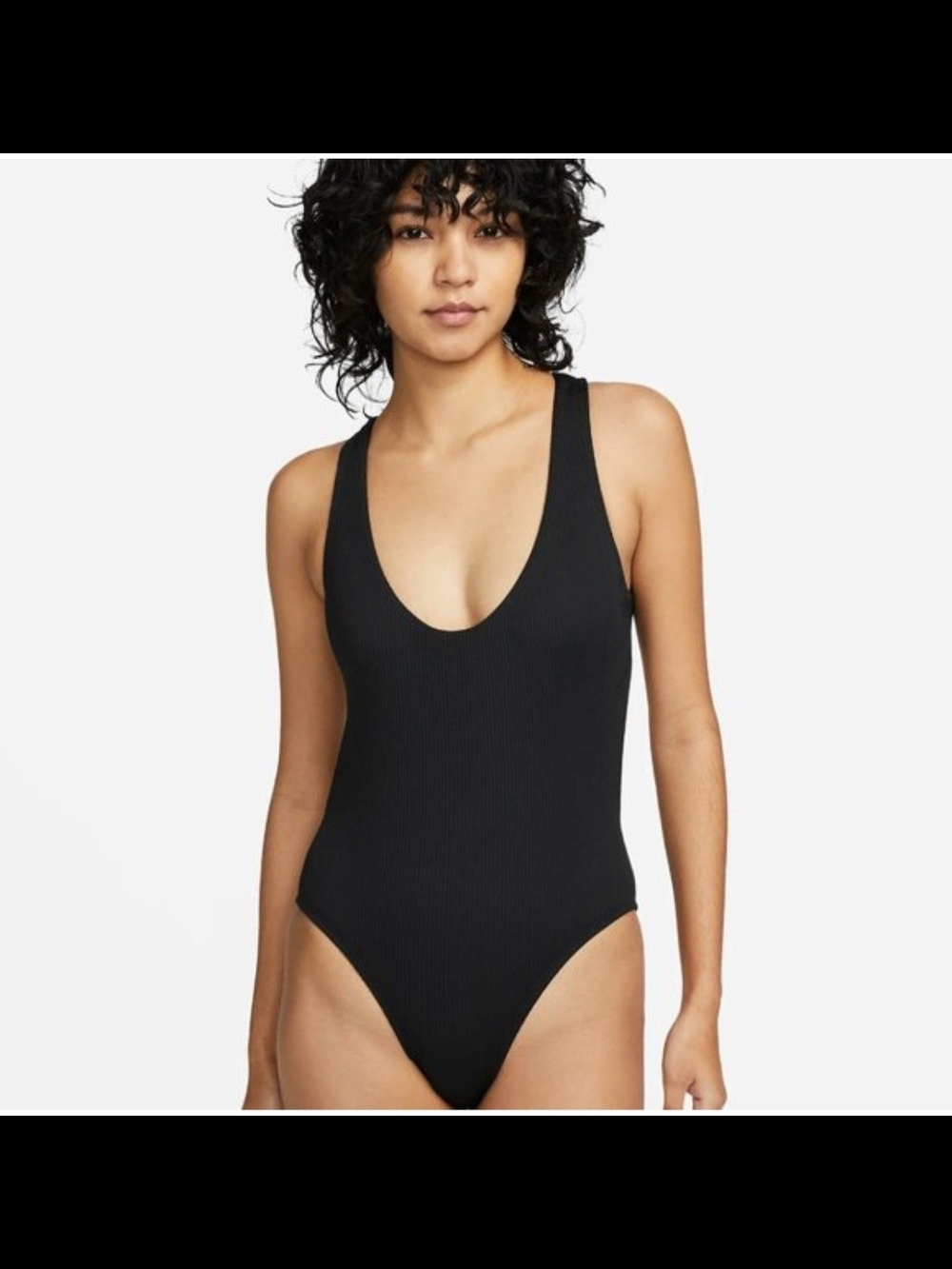 Nike Black One-piece Swimsuit Cross Back Size M - Picture 7 of 15